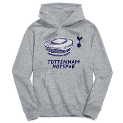 Tottenham Hotspur Vive La Fete Youth Stadium Style Hoodie Gray