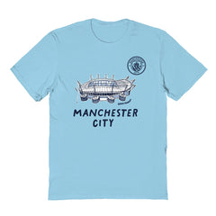 Manchester City Vive La Fete Youth Chilena Style T-Shirt Light Blue