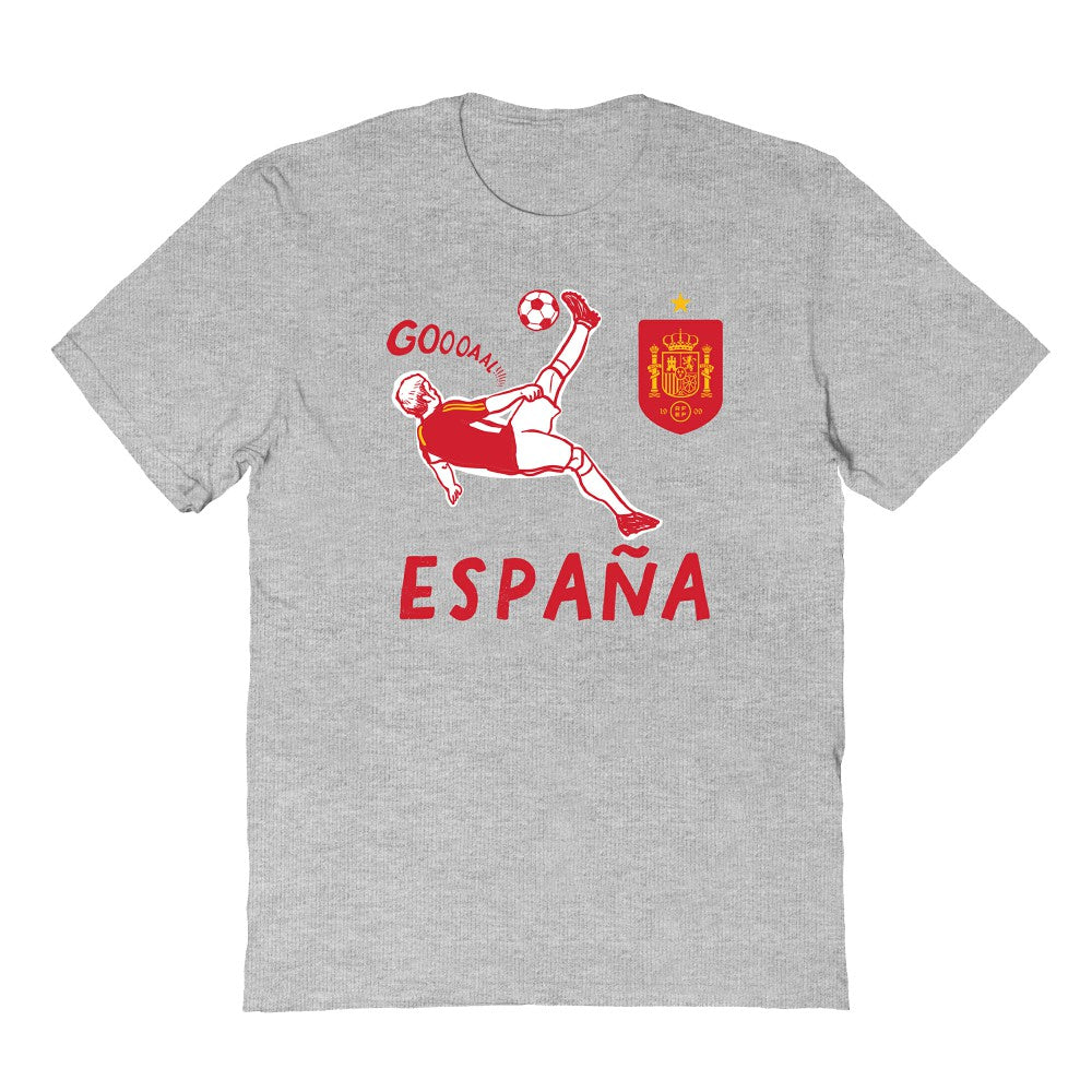 Spain National Team Vive La Fete Youth Chilena Style T-Shirt Gray shop