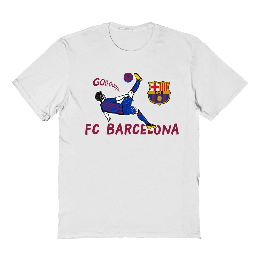 Barcelona Vive La Fete Youth Chilena Style T-Shirt White sale