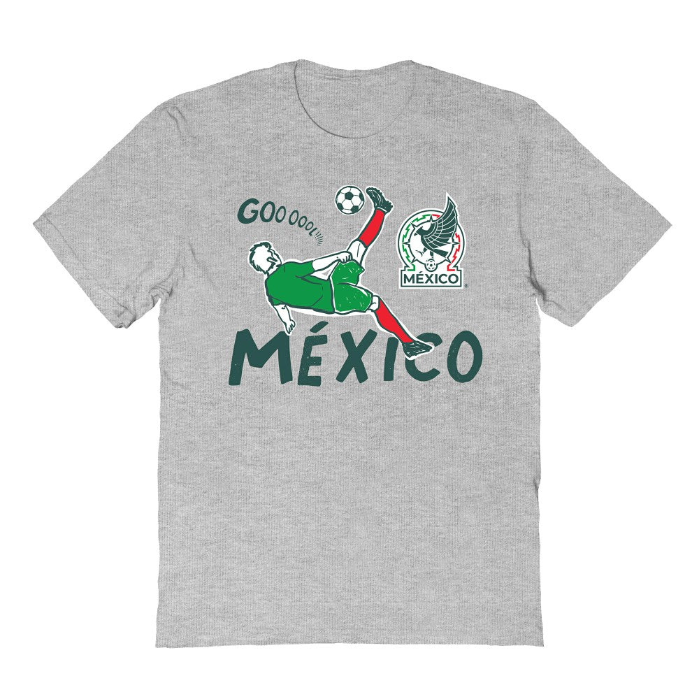 Mexico National Team Vive La Fete Youth Chilena Style T-Shirt Gray sale