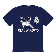 Real Madrid Vive La Fete Youth Chilena Style T-Shirt Navy