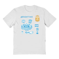 Argentina National Team Vive La Fete Youth Impressions Icons T-Shirt White shop