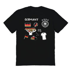 Germany National Team Vive La Fete Youth Impressions Icons T-Shirt Black