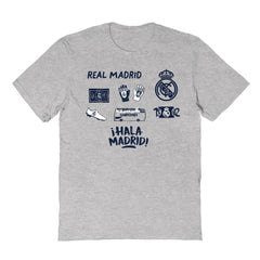 Real Madrid Vive La Fete Youth Impressions Icons T-Shirt Gray sale
