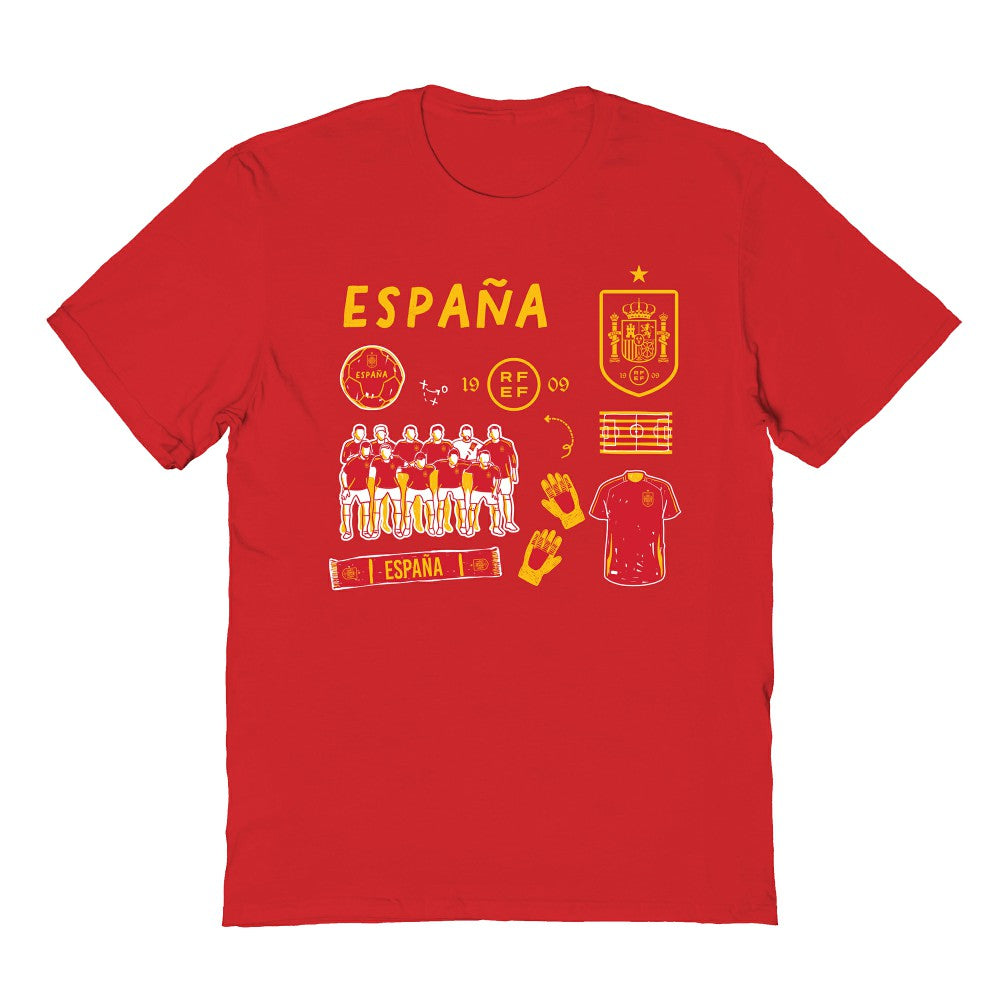 Spain National Team Vive La Fete Youth Impressions Icons T-Shirt Red sale