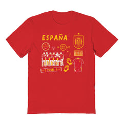 Spain National Team Vive La Fete Youth Impressions Icons T-Shirt Red sale