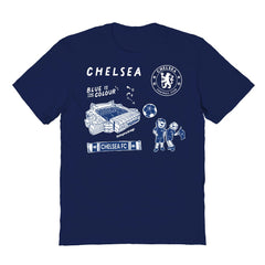 Chelsea Vive La Fete Youth Impressions Icons T-Shirt Navy shop
