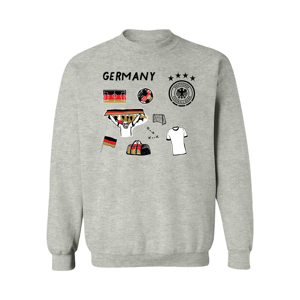 Germany National Team Vive La Fete Women's Impressions Icons Sweatshirt Gray sale