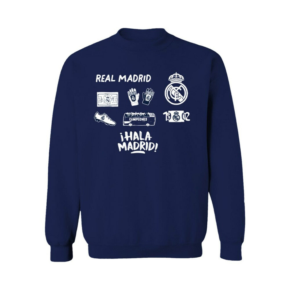 Real Madrid Vive La Fete Women's Impressions Icons Sweatshirt Navy sale