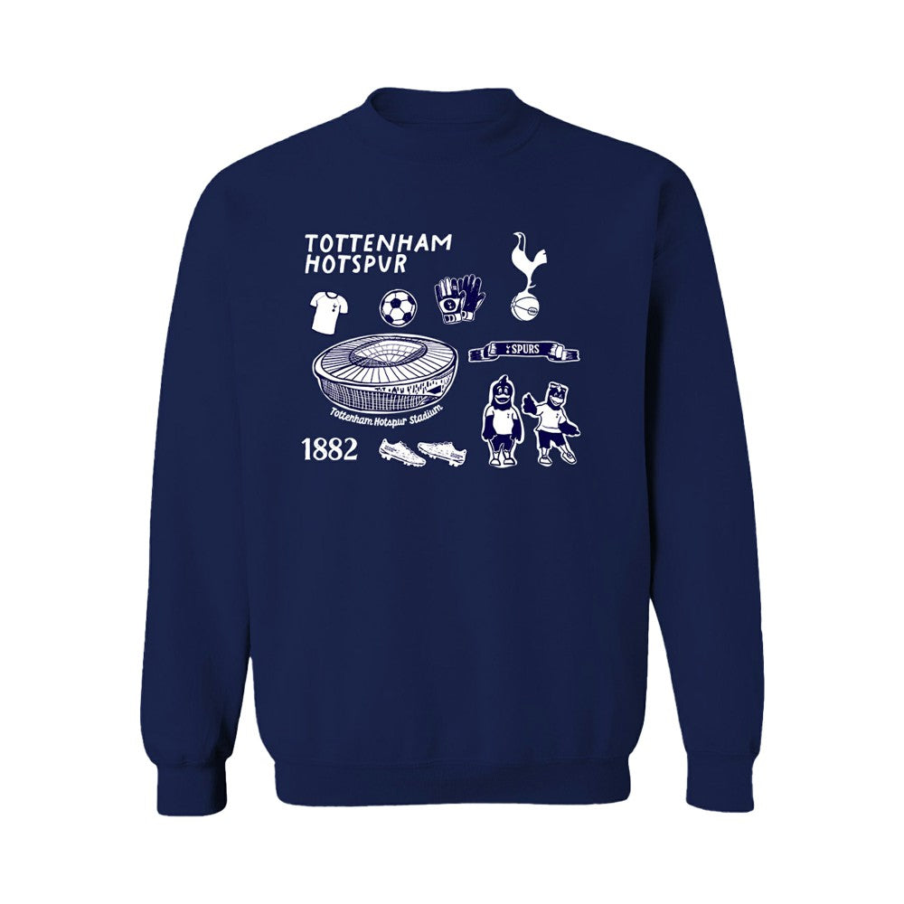 Tottenham Hotspur Vive La Fete Women's Impressions Icons Sweatshirt Navy sale
