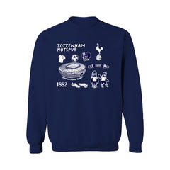 Tottenham Hotspur Vive La Fete Women's Impressions Icons Sweatshirt Navy sale