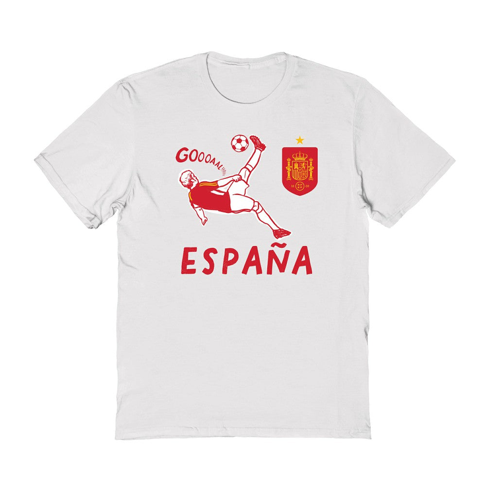 Spain National Team Vive La Fete Women's Chilena Style T-Shirt White shop