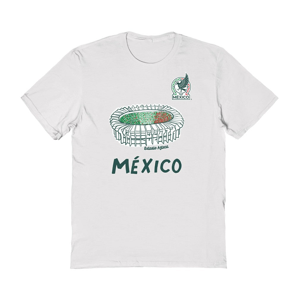 Mexico National Team Vive La Fete Women's Stadium Style T-Shirt White sale