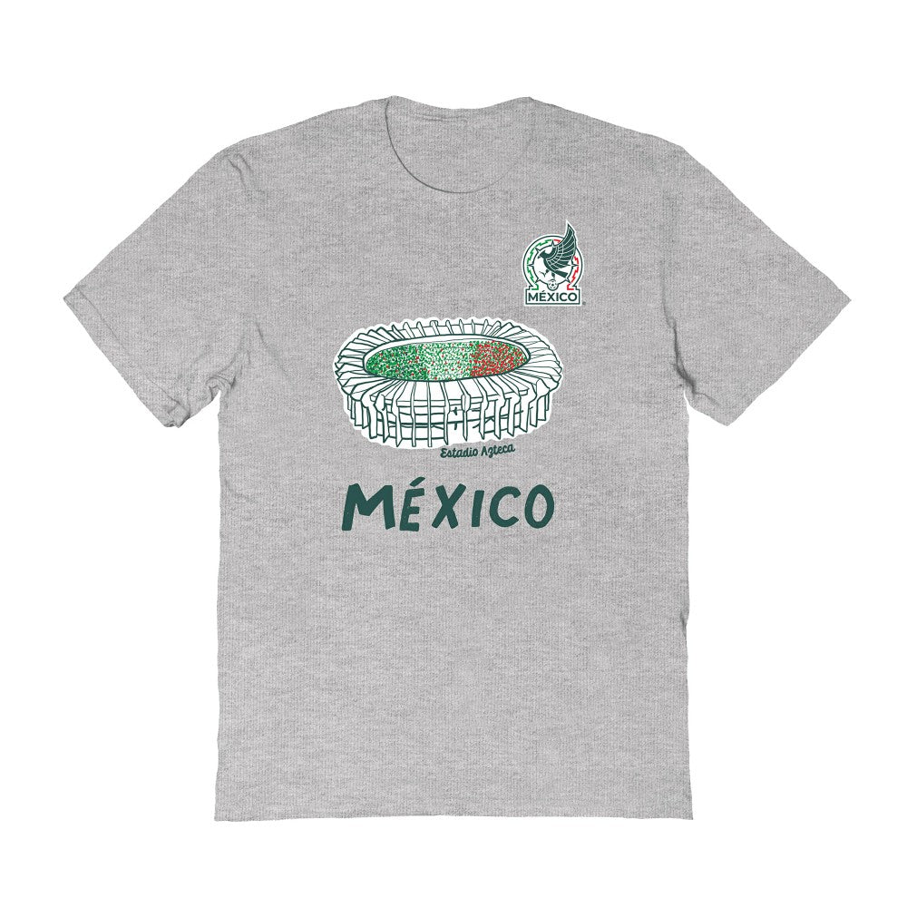 Mexico National Team Vive La Fete Women's Stadium Style T-Shirt Gray shop
