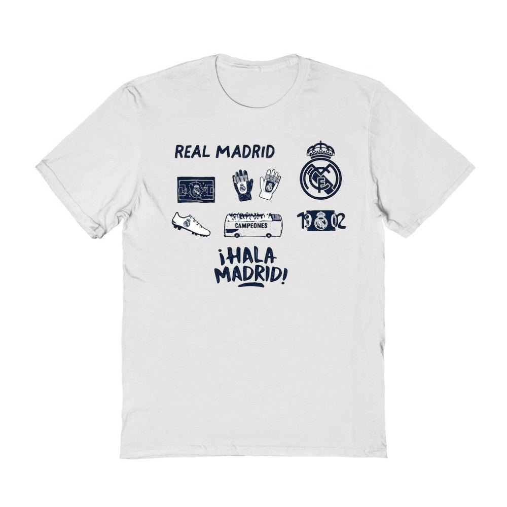 Real Madrid Vive La Fete Women's Impressions Icons T-Shirt White sale