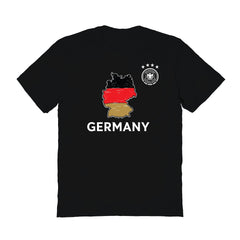 Germany National Team Vive La Fete Youth Map Style T-Shirt Black