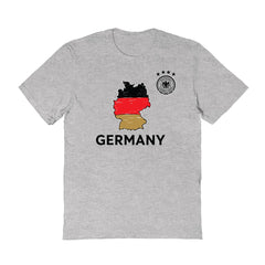 Germany National Team Vive La Fete Adult Map Style T-Shirt Gray