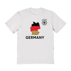 Germany National Team Vive La Fete Adult Map Style T-Shirt White