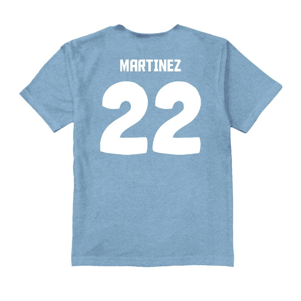 Lautaro Martinez Argentina National Team Vive La Fete Youth Player Name & Number Color Badge T-Shirt Light Blue