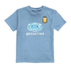 Julián Álvarez Argentina National Team Vive La Fete Youth Player Name & Number Stadium Style T-Shirt Light Blue