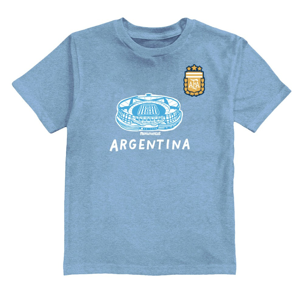 Lautaro Martinez Argentina National Team Vive La Fete Youth Player Name & Number Stadium Style T-Shirt Light Blue