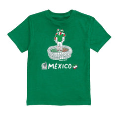 Edson Álvarez Mexico National Team Vive La Fete Youth Player Name & Number Stadium Style T-Shirt Green sale