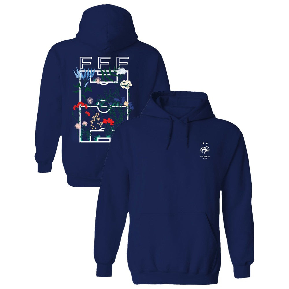 France National Team Vive La Fete Women's Soccer Field Fleece Hood Navy