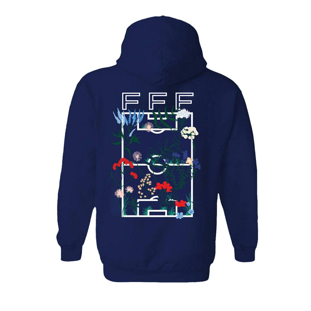 France National Team Vive La Fete Women's Soccer Field Fleece Hood Navy