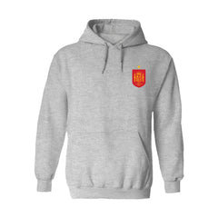Spain National Team Vive La Fete Women's Color Badge Fleece Hoodie Gray shop