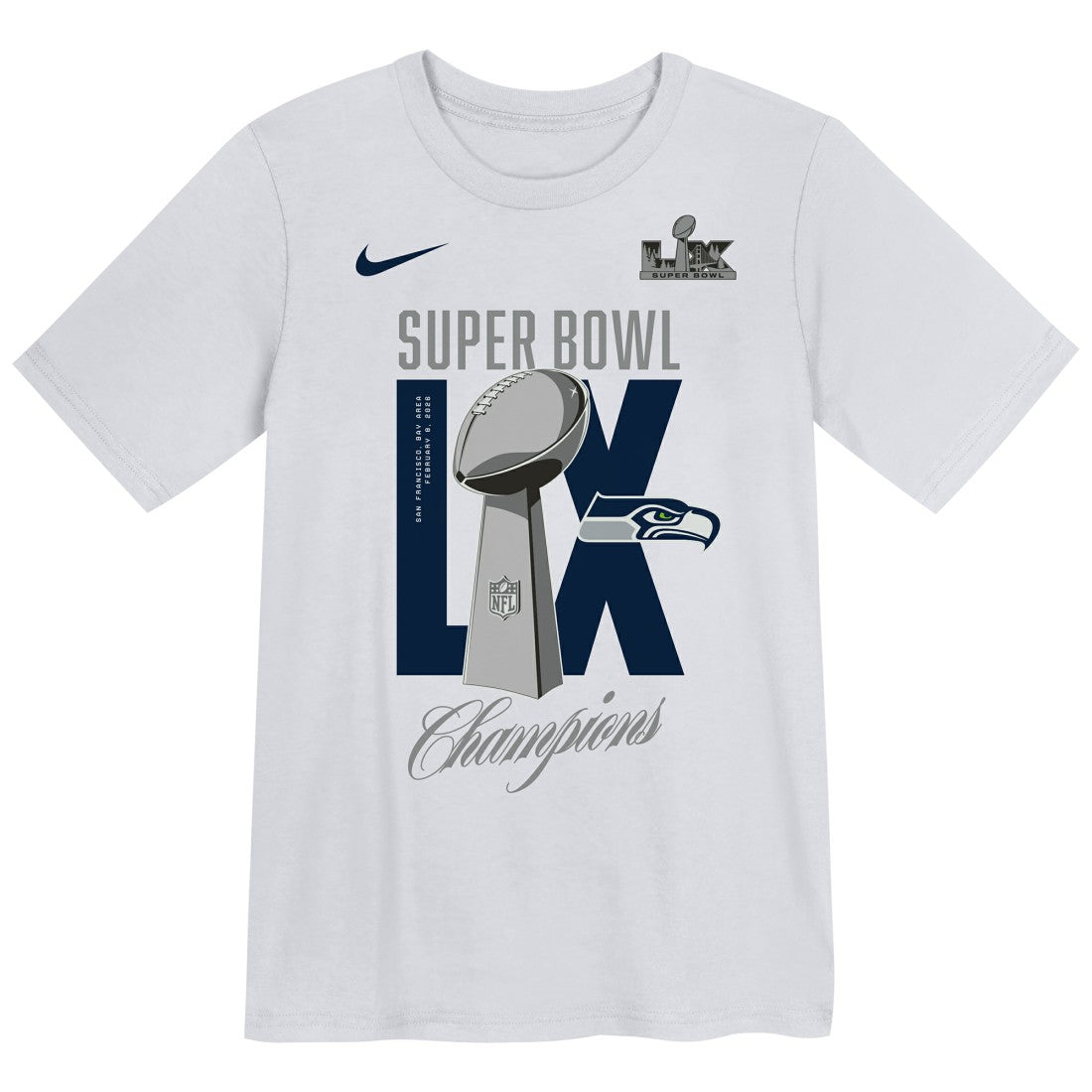 Seattle Seahawks Preschool Super Bowl LX Champions Heavy Chill T-Shirt White
