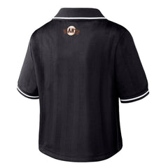 San Francisco Giants WEAR by Erin Andrews Women's Cropped Polo - Black