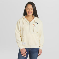 Houston Astros WEAR by Erin Andrews Women's Full-Zip Hoodie - Cream Hoodies