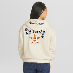 Houston Astros WEAR by Erin Andrews Women's Full-Zip Hoodie - Cream Hoodies