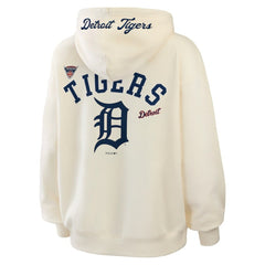 Detroit Tigers WEAR by Erin Andrews Women's Full-Zip Hoodie - Cream Hoodies