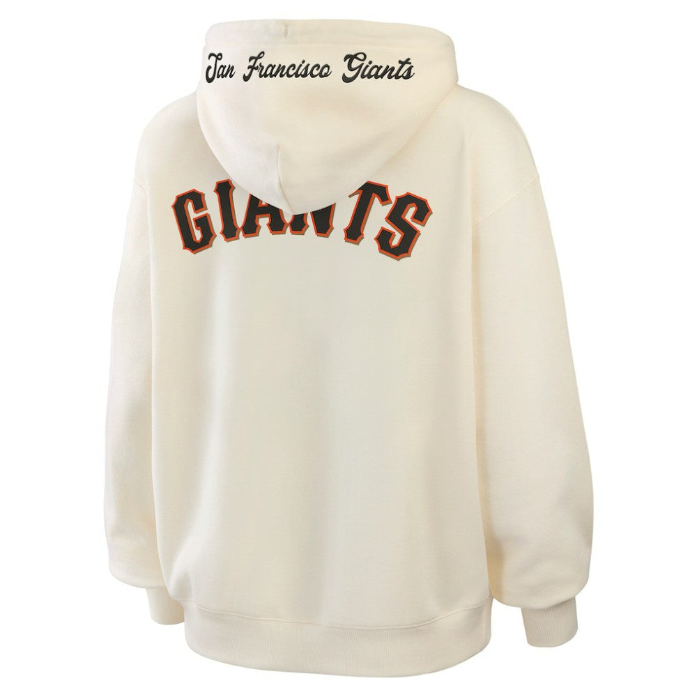 San Francisco Giants WEAR by Erin Andrews Women's Full-Zip Hoodie - Cream Hoodies