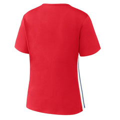 Philadelphia Phillies WEAR by Erin Andrews Women's Notch Neck Cropped T-Shirt - Red T-shirts