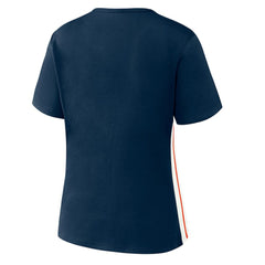 Houston Astros WEAR by Erin Andrews Women's Notch Neck Cropped T-Shirt - Navy T-shirts