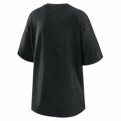 Cleveland Guardians WEAR by Erin Andrews Women's Oversized Boyfriend T-Shirt - Black T-shirts