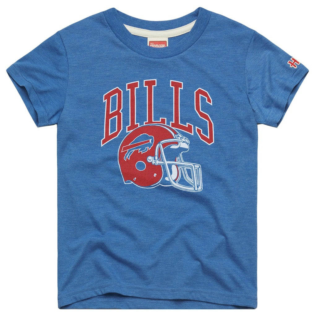 Buffalo Bills Homage Youth Helmet Retro Tri-Blend T-Shirt Royal
