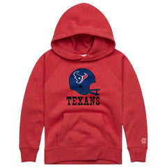 Houston Texans Homage Youth Big Helmet Tri-Blend Hoodie Red