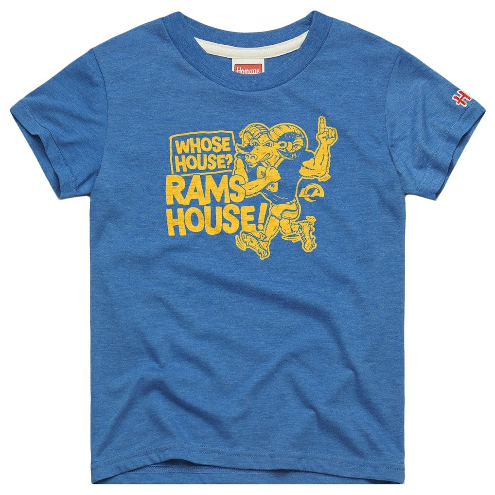 Los Angeles Rams Homage Youth Whose House Mascot Tri-Blend T-Shirt Royal