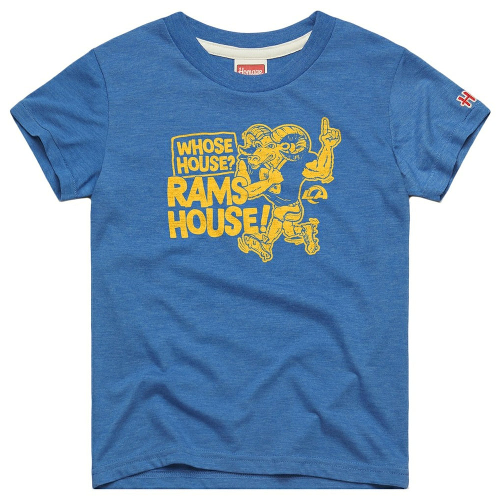 Los Angeles Rams Homage Youth Whose House Mascot Tri-Blend T-Shirt Royal