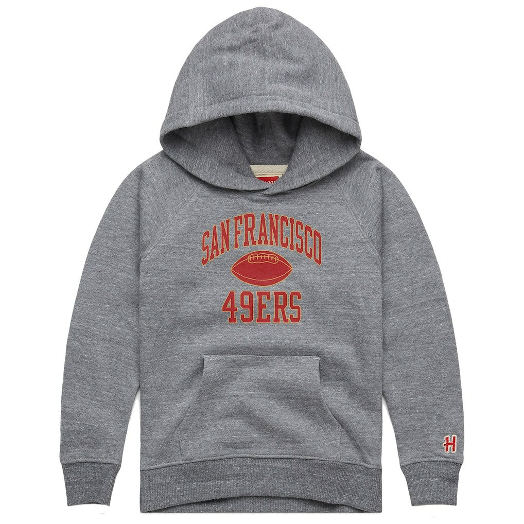 San Francisco 49ers Homage Youth Gridiron Tri-Blend Hoodie Gray