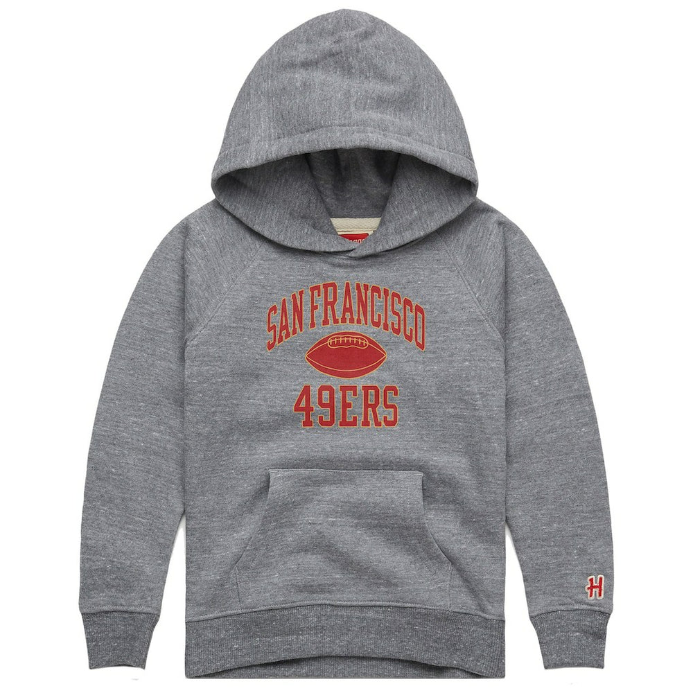 San Francisco 49ers Homage Youth Gridiron Tri-Blend Hoodie Gray