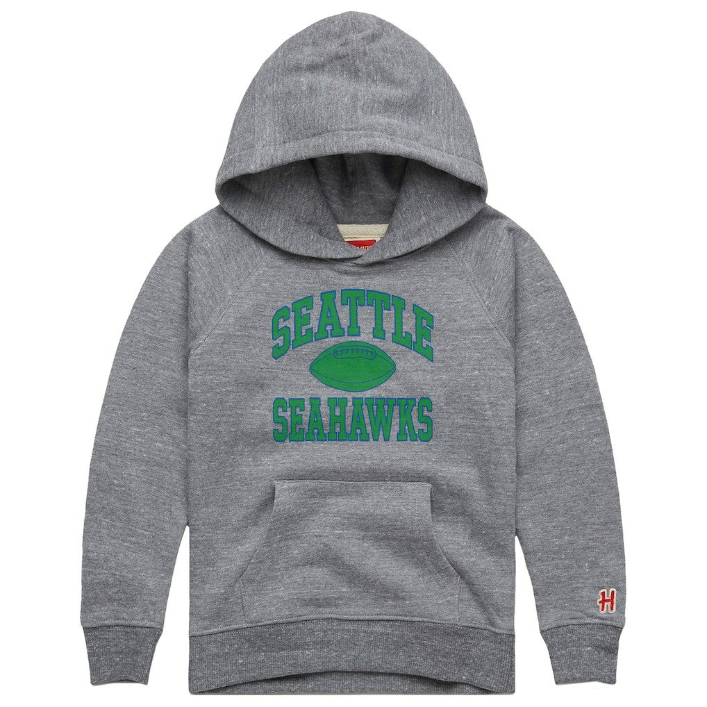 Seattle Seahawks Homage Youth Gridiron Tri-Blend Hoodie Gray