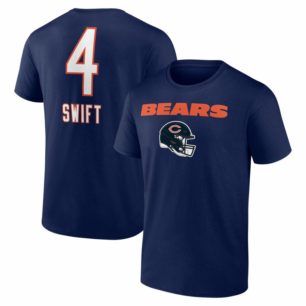 D'Andre Swift Chicago Bears Team Wordmark T-Shirt Navy