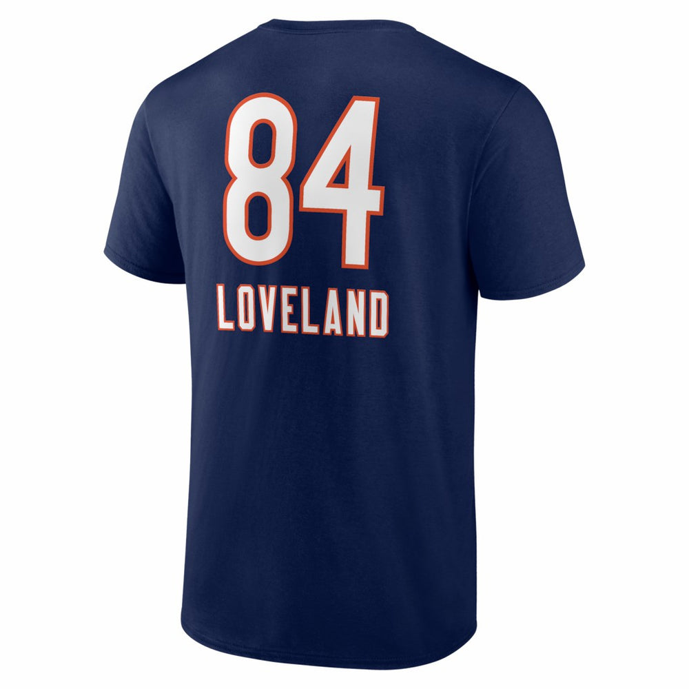 Colston Loveland Chicago Bears Team Wordmark T-Shirt Navy