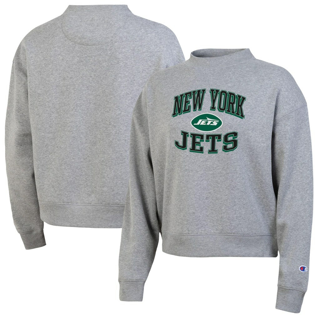 New York Jets Champion Women's Triumph Tri-Blend Sweatshirt Gray