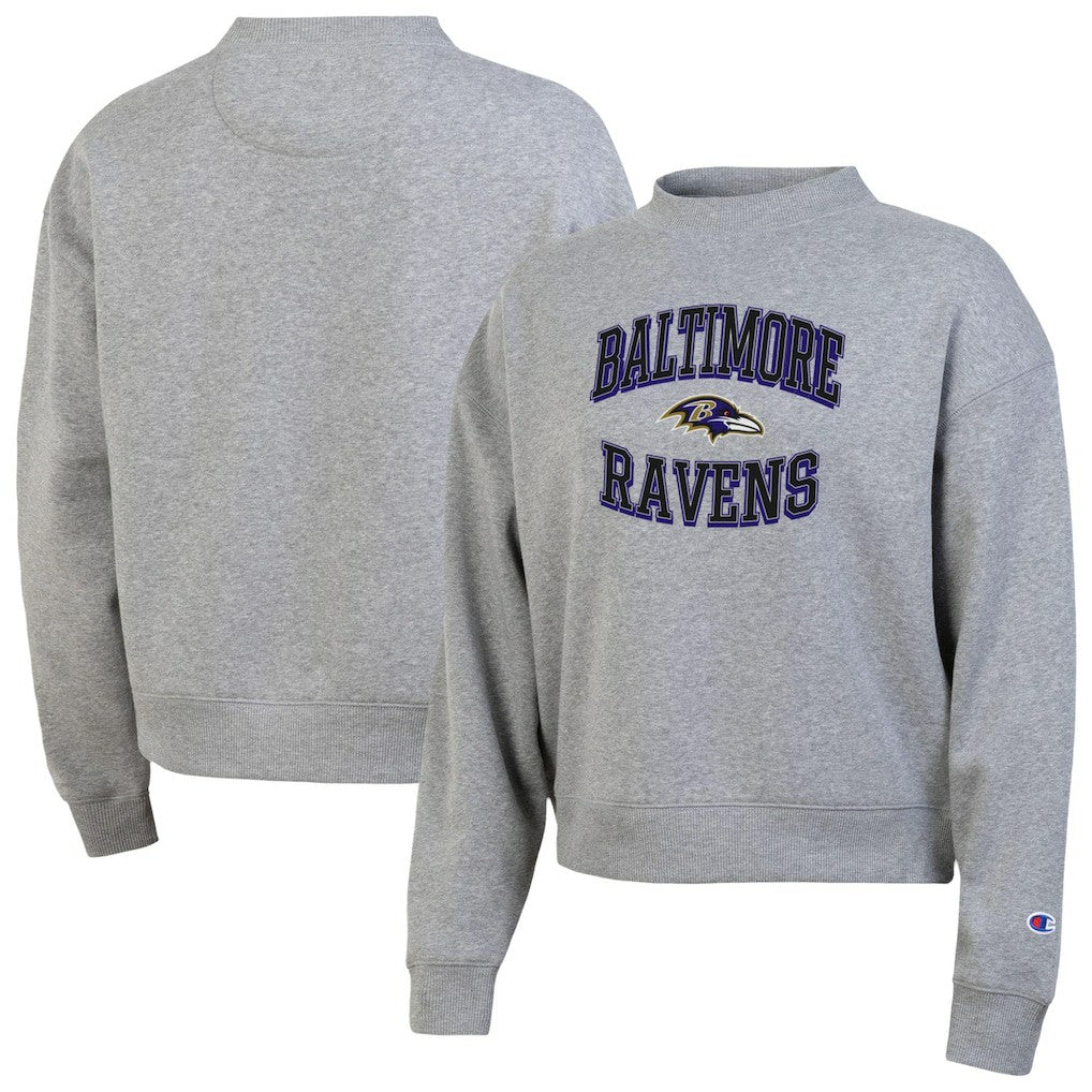 Baltimore Ravens Champion Women's Triumph Tri-Blend Sweatshirt Gray